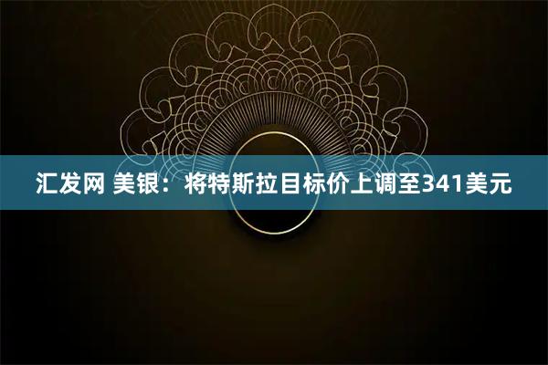 汇发网 美银：将特斯拉目标价上调至341美元