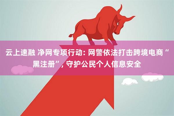 云上速融 净网专项行动: 网警依法打击跨境电商“黑注册”, 守护公民个人信息安全