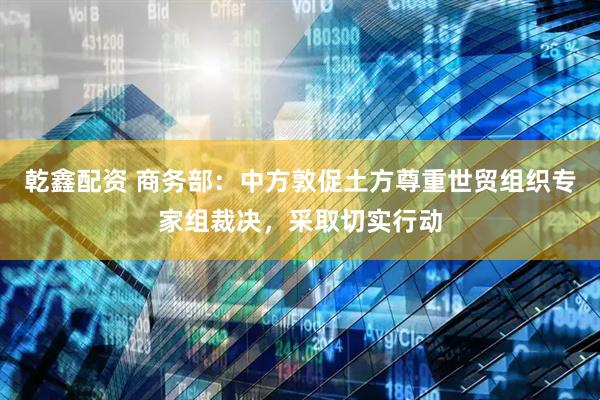 乾鑫配资 商务部：中方敦促土方尊重世贸组织专家组裁决，采取切实行动